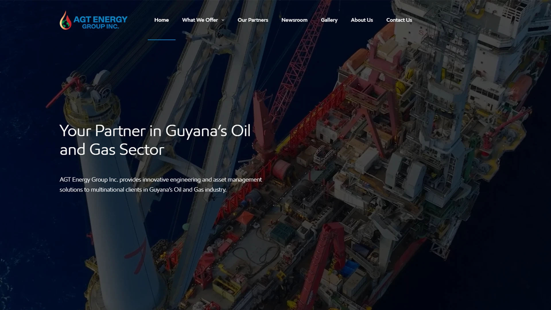AGT Energy Group corporate website design mockup
