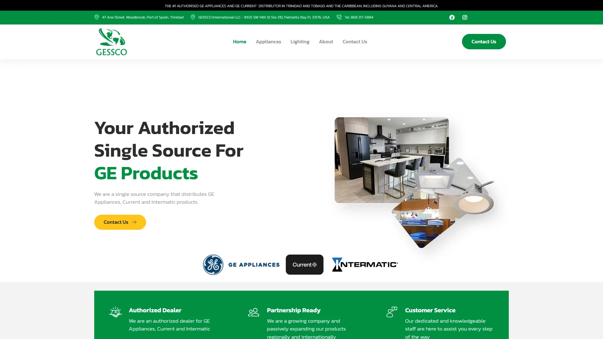 Gessco Group B2B distributor website design mockup